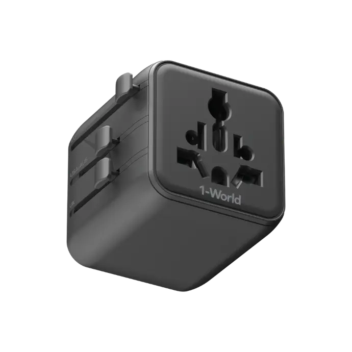 Momax 1-World 20W Travel Adapter | Black Momax 1-World 20W Travel Adapter | Black